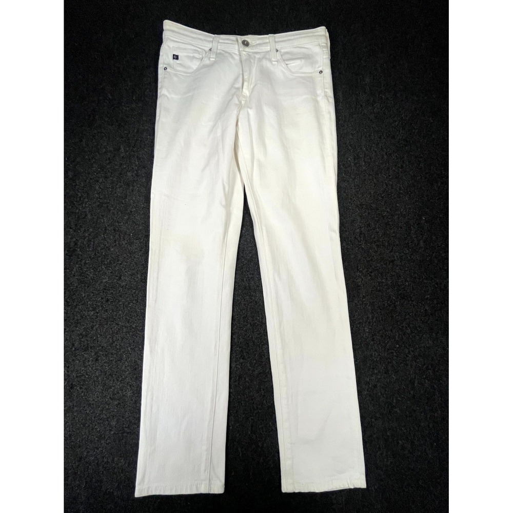 AG Adriano Goldschmied Prima Ankle Cigarette Jeans Womens 26R White Denim Cotton